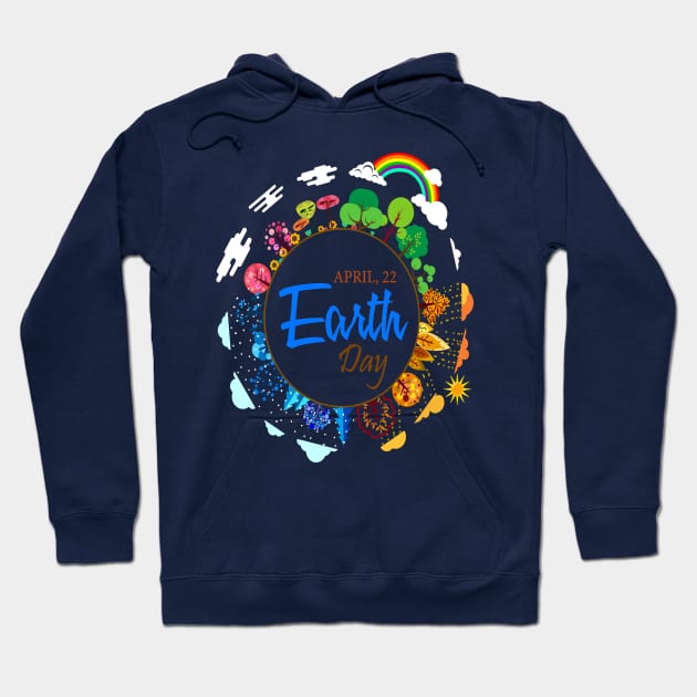 Earth Day the Four Seasons Hoodie by walidhamza